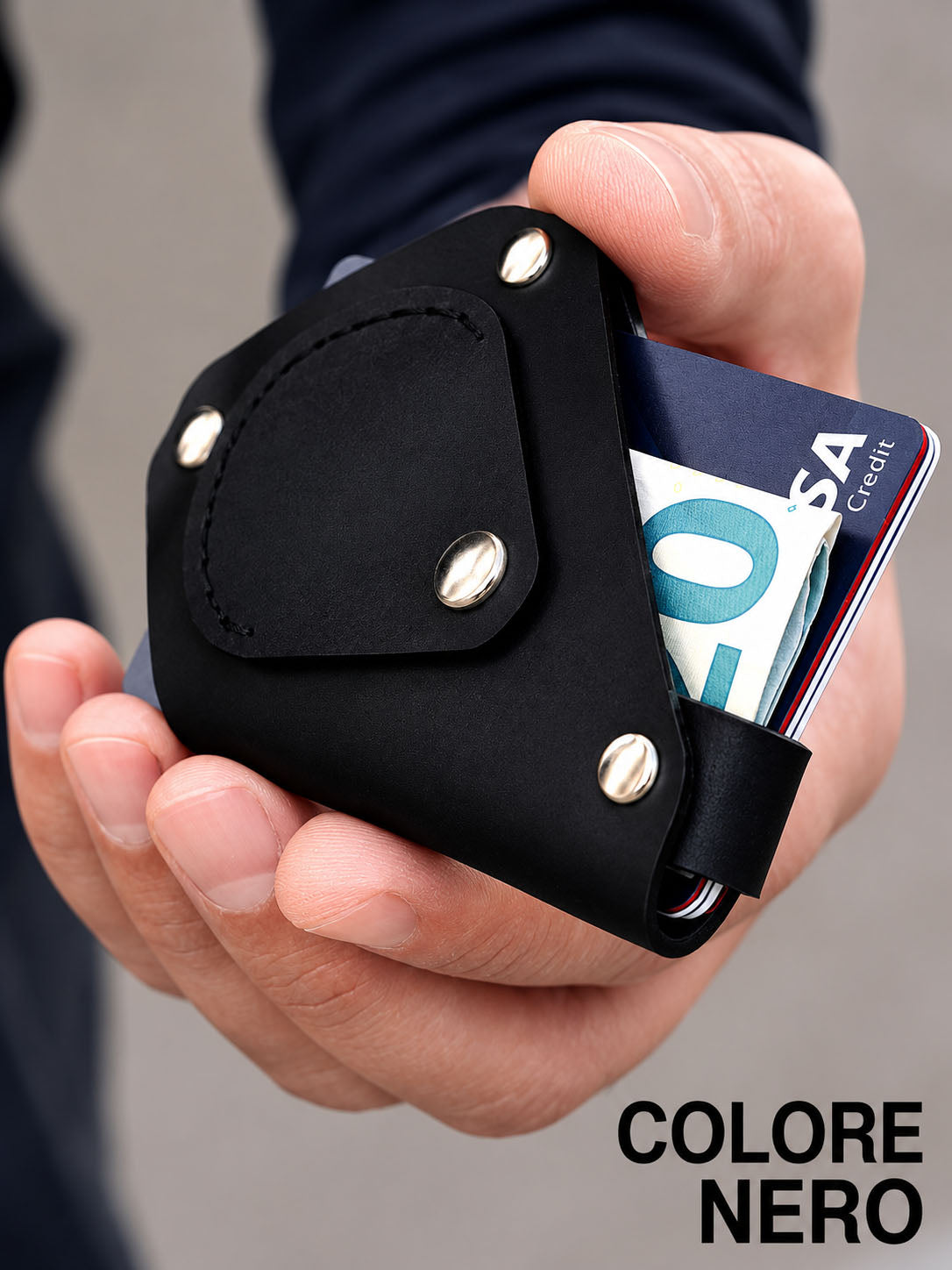 Portafoglio per carte, banconote e monete “Trigono”