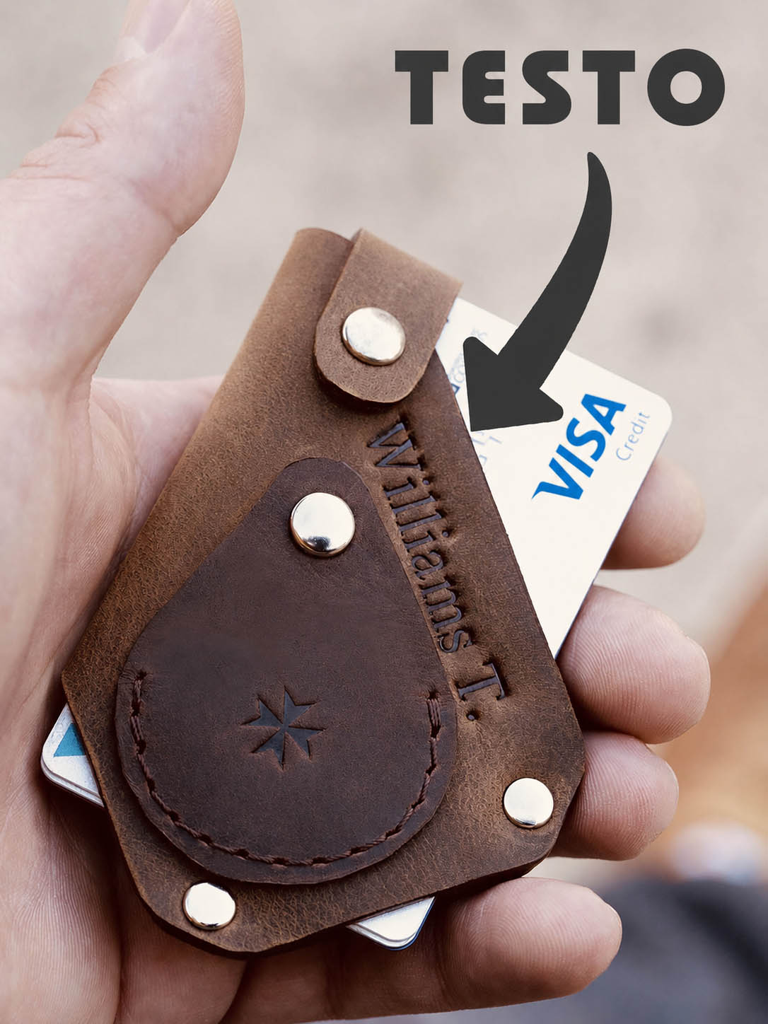 Portafoglio per carte, banconote e monete “Trigono”