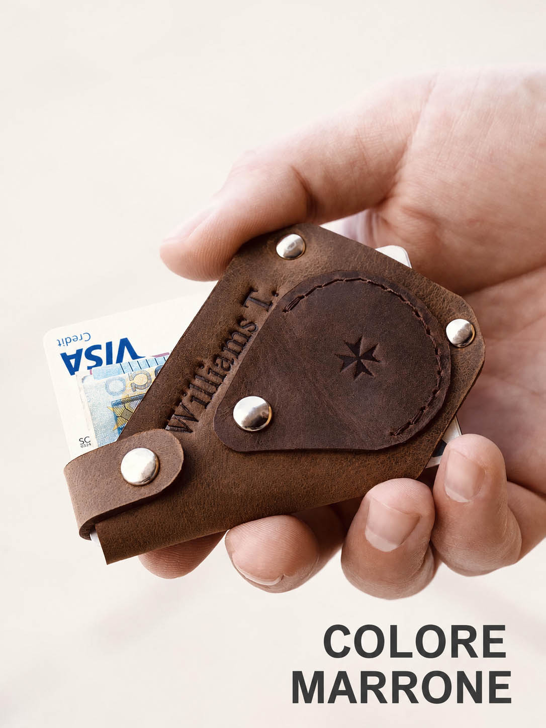 Portafoglio per carte, banconote e monete “Trigono”