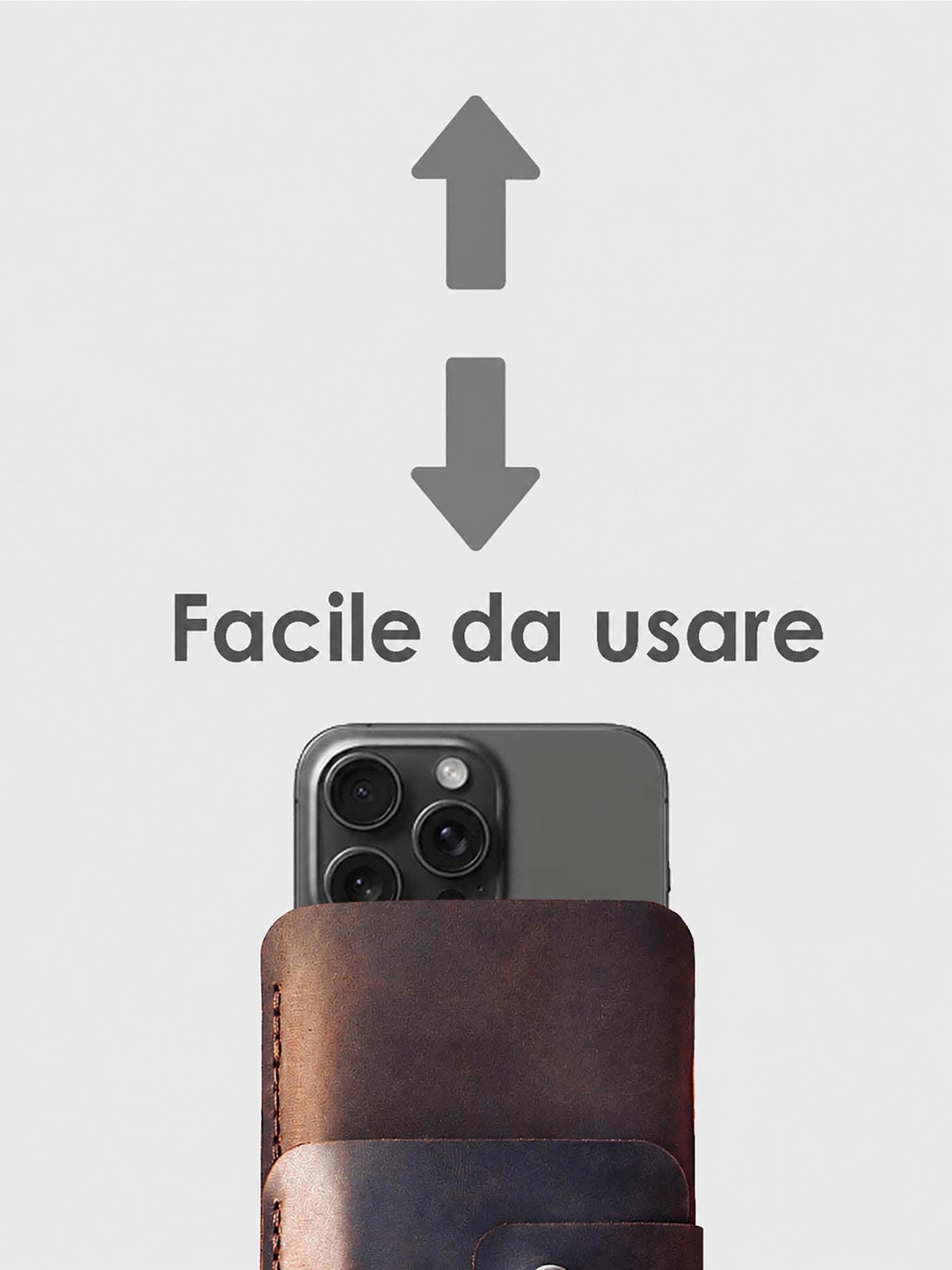 Custodia per telefono con portafoglio “Pratica”