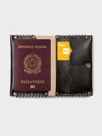 Portafoglio per carte, banconote e passaporto “Viaggio”