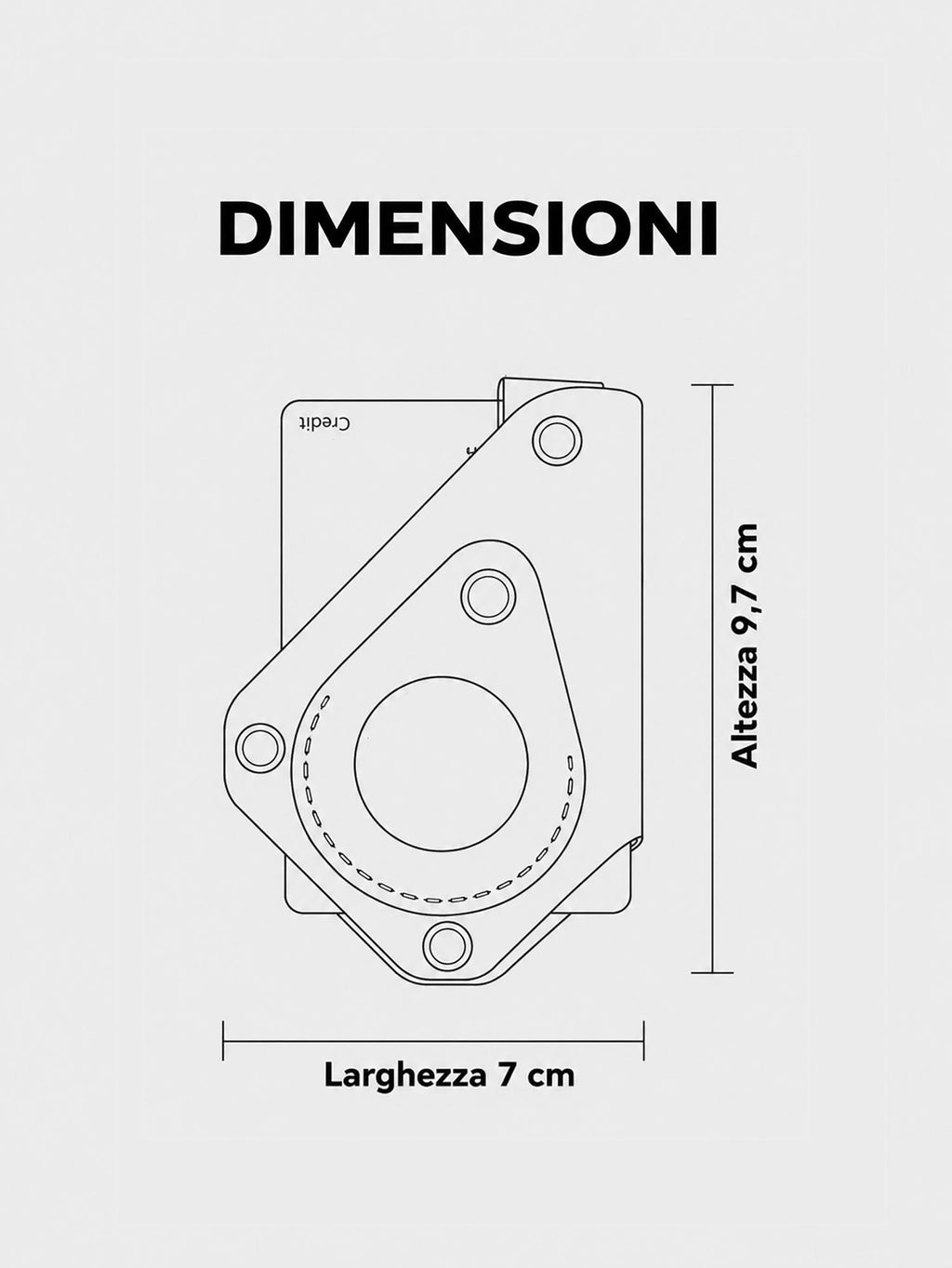 Portafoglio per carte, banconote e monete “Trigono”