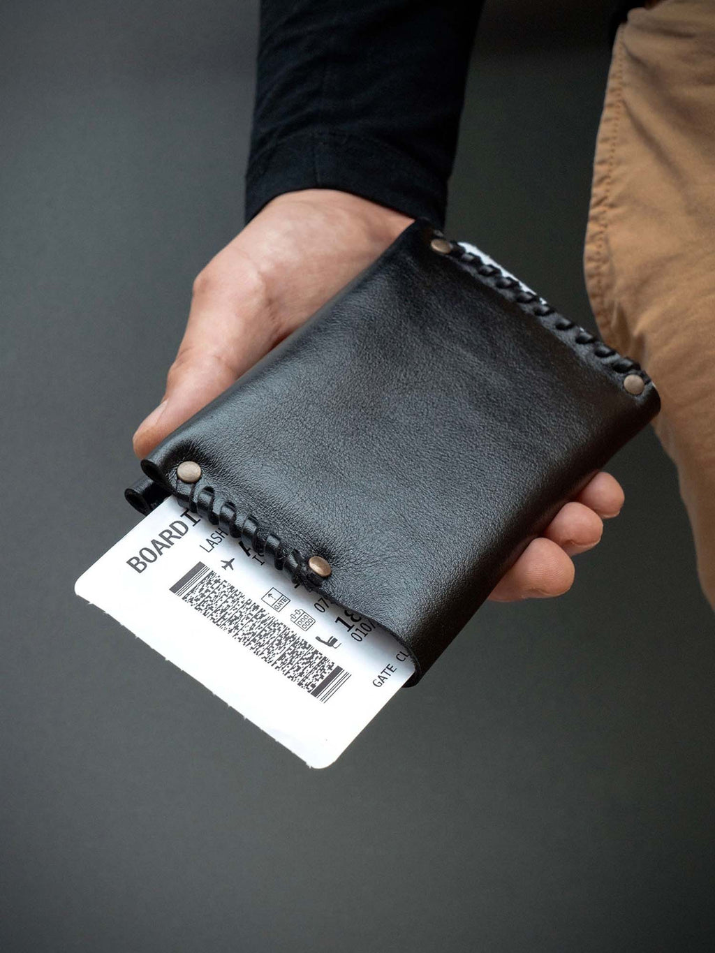 Portafoglio per carte, banconote e passaporto “Viaggio”
